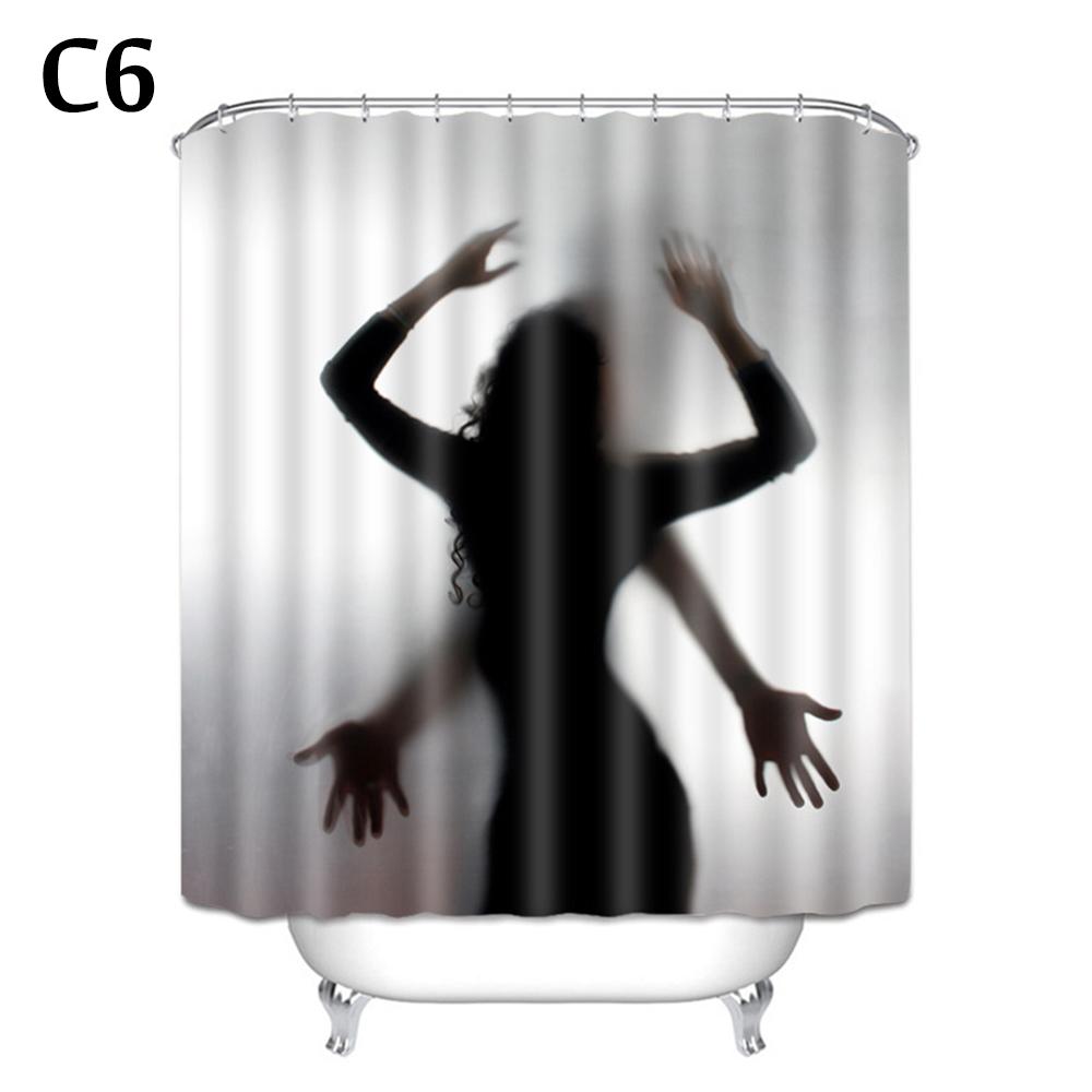 Tenda Doccia Halloween Tende Finestra Mani Sanguinanti Horror Tende Doccia Bagno Per Decorazioni di Halloween