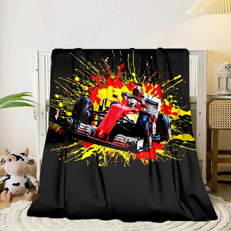 Electric Monster Truck Art Blanket Flannel Blanket for bed, sofa, Camping, Hiking, Picnic Essentials, gift for family Fan gifts