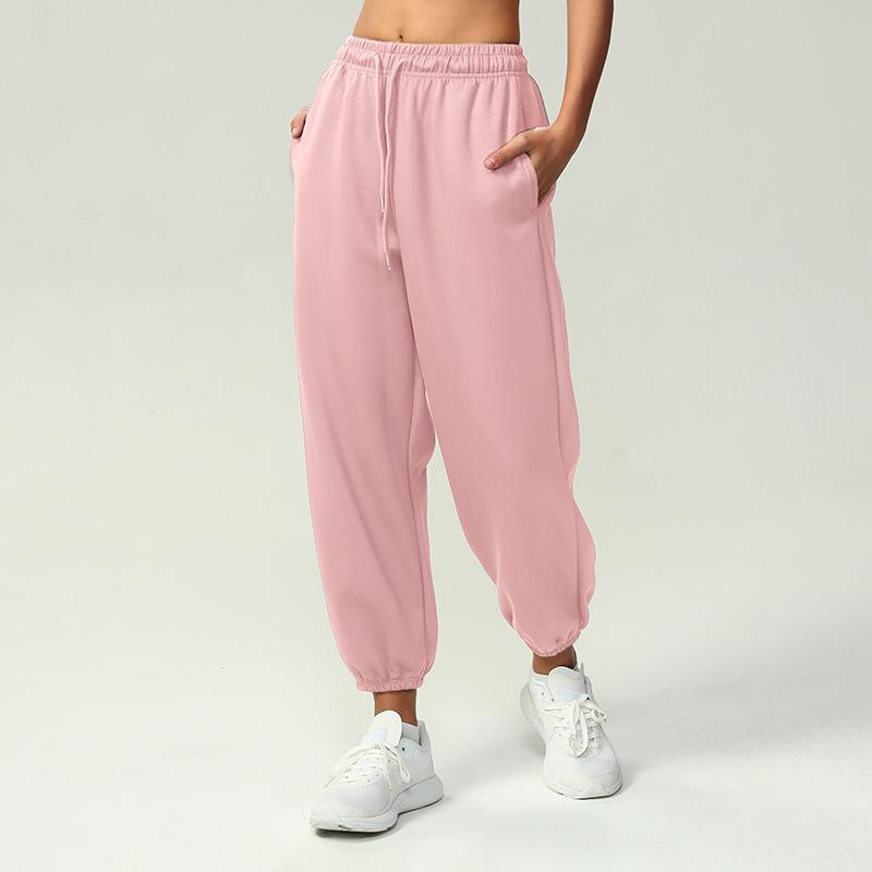 Women's Soft Air Layer Cuffed Sports Pants: Ideal for Outdoor Fitness, Running, & Autumn/Winter Wear