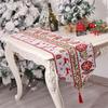 Christmas Table Runner with Tassels 68Inches Long Seasonal Winter Christmas Holiday Tablecloth Cover Table Decorations