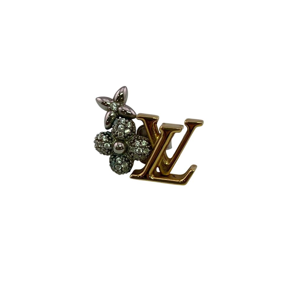 

LOUIS VUITTON M01264 Accessory Jewelry Gold Plated Pierce Pyus LV Gram Pierce Silver Gold Plated Used