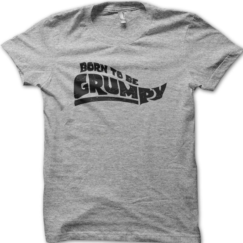 Born To Be Grumpy Bike Vintage Biker Motorcycle Classic Biker T-Shirt 06055 M