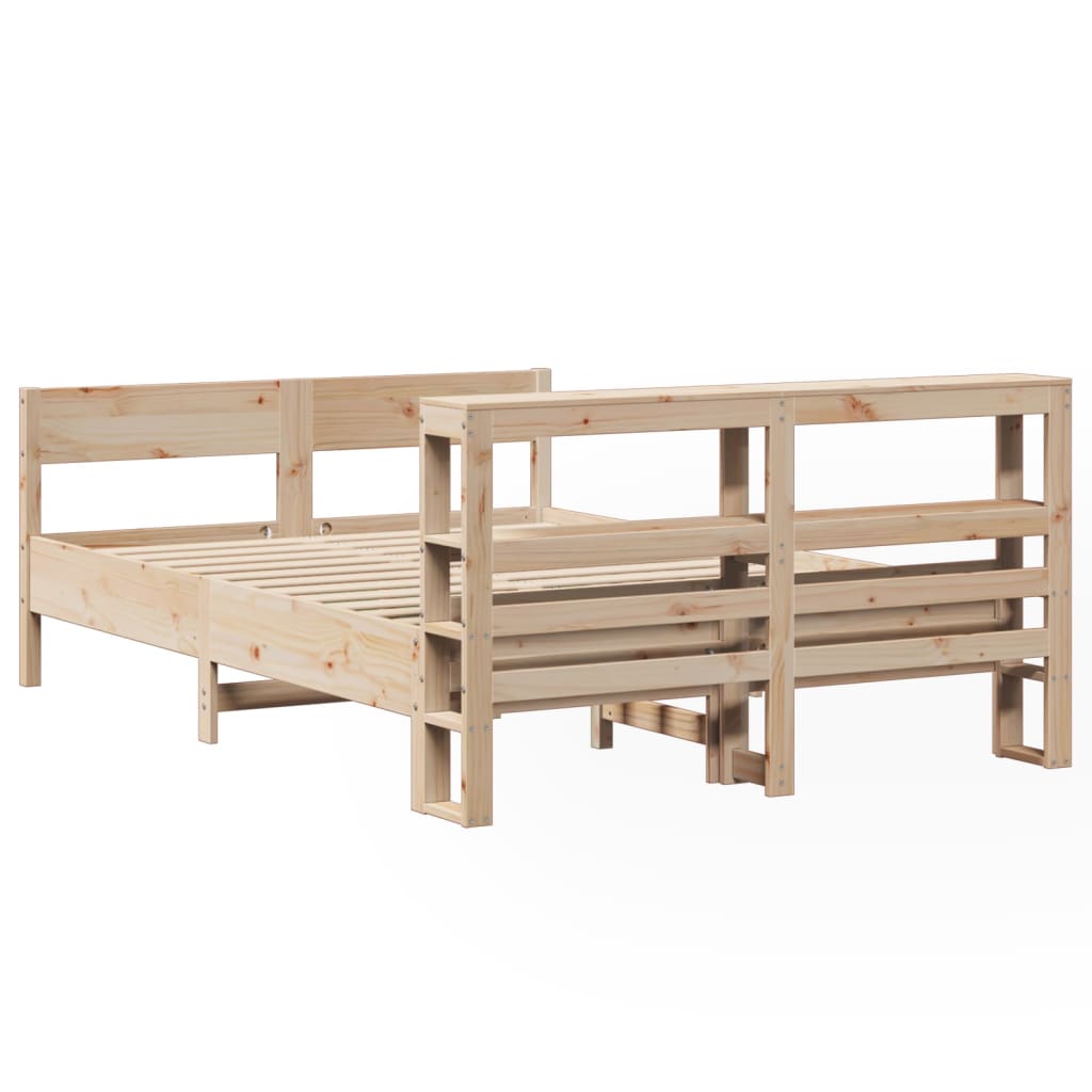 Solid Wood Bed without Mattress 120x200 cm Pine Wood