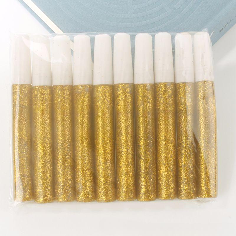 

10pcs 10ml Handmade Decorative Graffiti Gold Powder Pigment Children s Painting DIY Colorful Gold Scallion Gel Pen