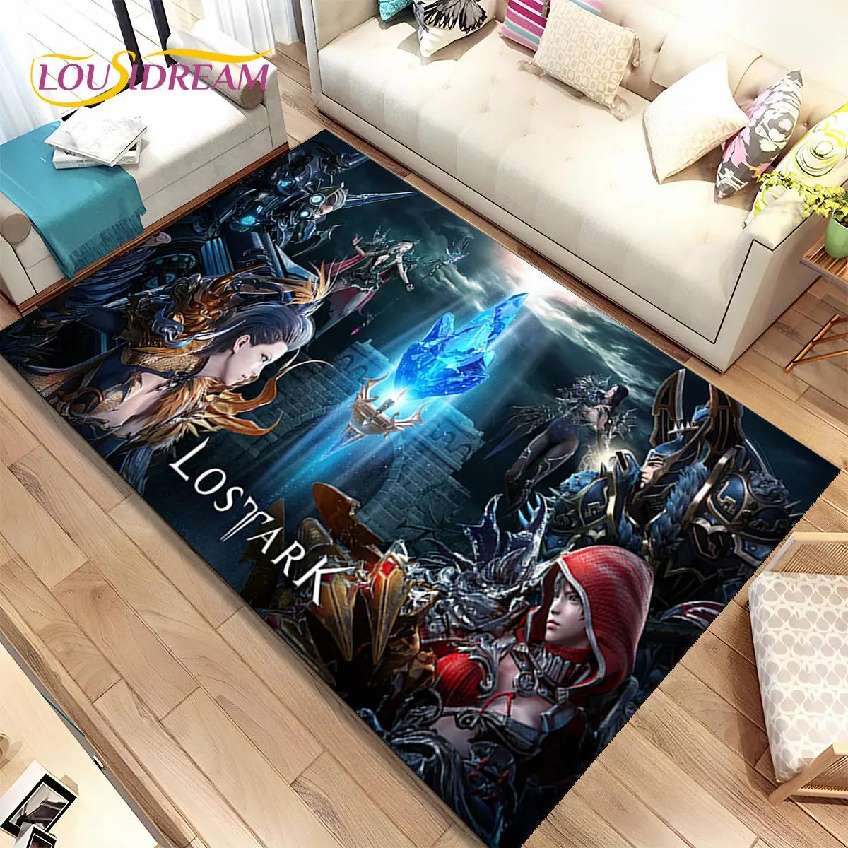 

3D Lost Ark Game Gamer Cartoon Area Rug, ковер для гостиной, спальни, дивана, коврика, украшения, детский игровой нескользящий напольный коврик 40x60cm