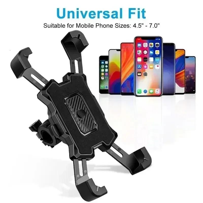 360 Rotation Motorcycles Bicycles Phone Holder Mobile Phone Navigation Bracket Bike Riding Shockproof For iPhone Xiaomi Samsung
