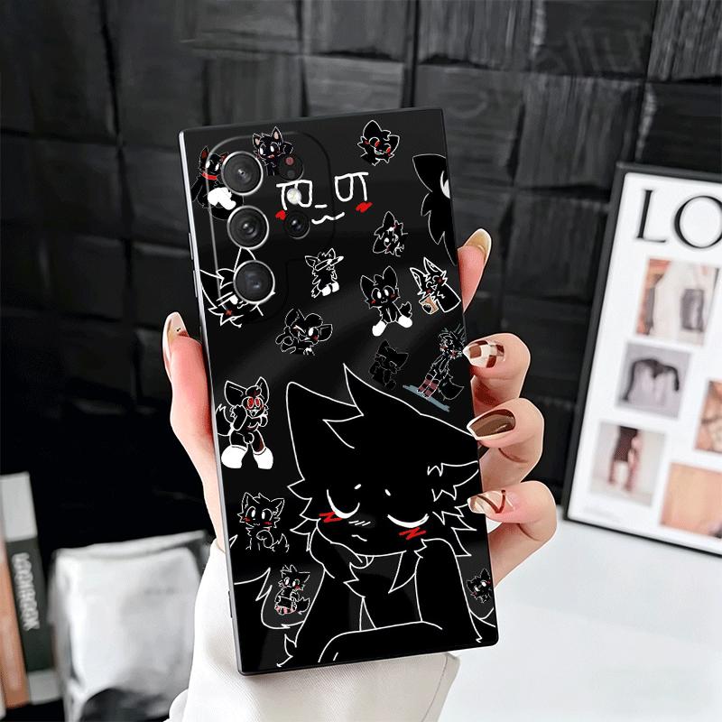 

Cute B-Boykisser Catoon Soft Phone Case for Samsung Galaxy S26 S25 Edge S24 Ultra S23 Plus S22 S21 FE S20 Black Cover Back Shell Samsung S25 FE