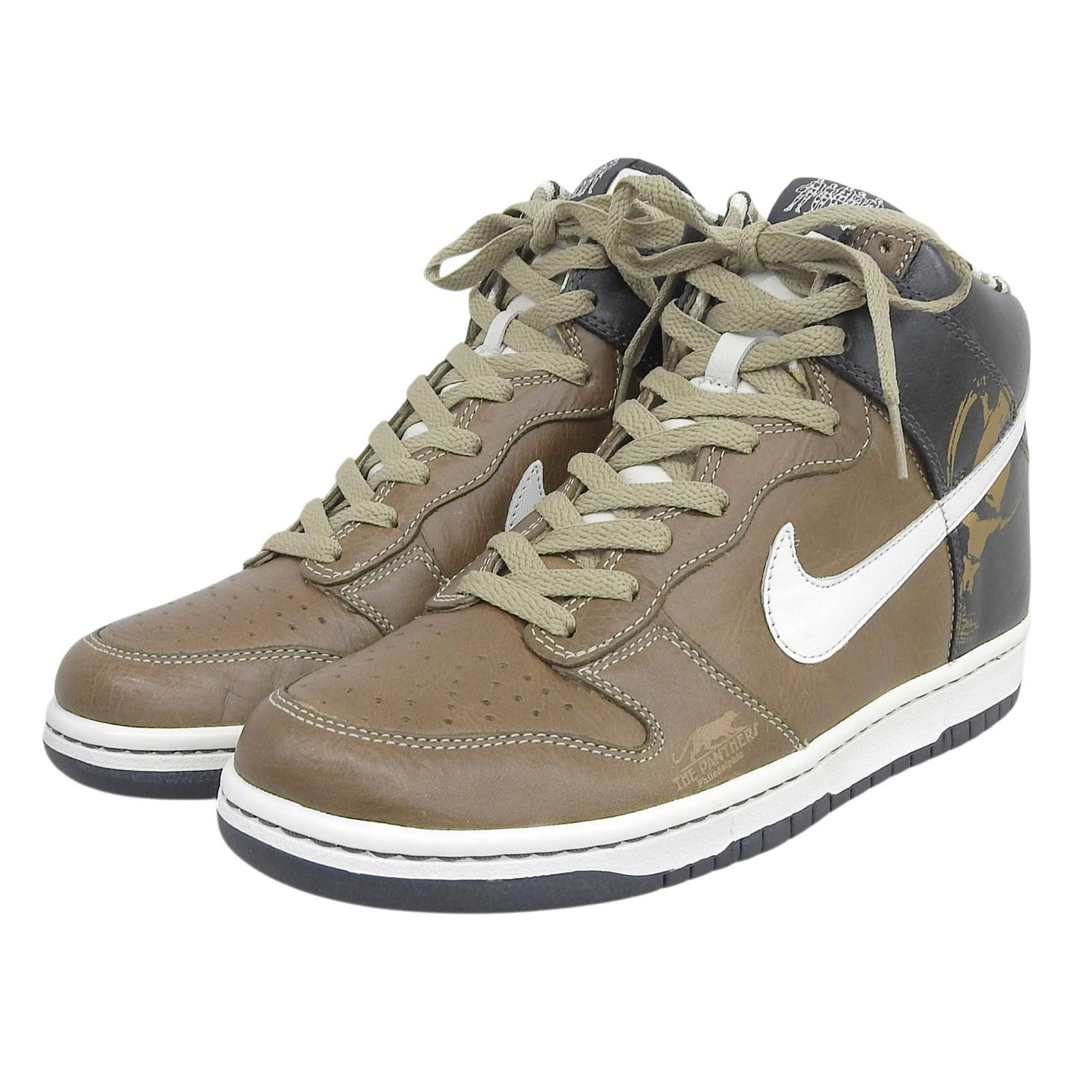 Pristine NIKE sneakers Brown leather mens 28cm 314877-211 Used