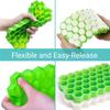 Silicone Ice Mold with Silicone Lid Reusable Ice Maker DIY Ice Fruit Juice Honeycomb Ice Tray for Chilled Drink Whiskey Cocktail