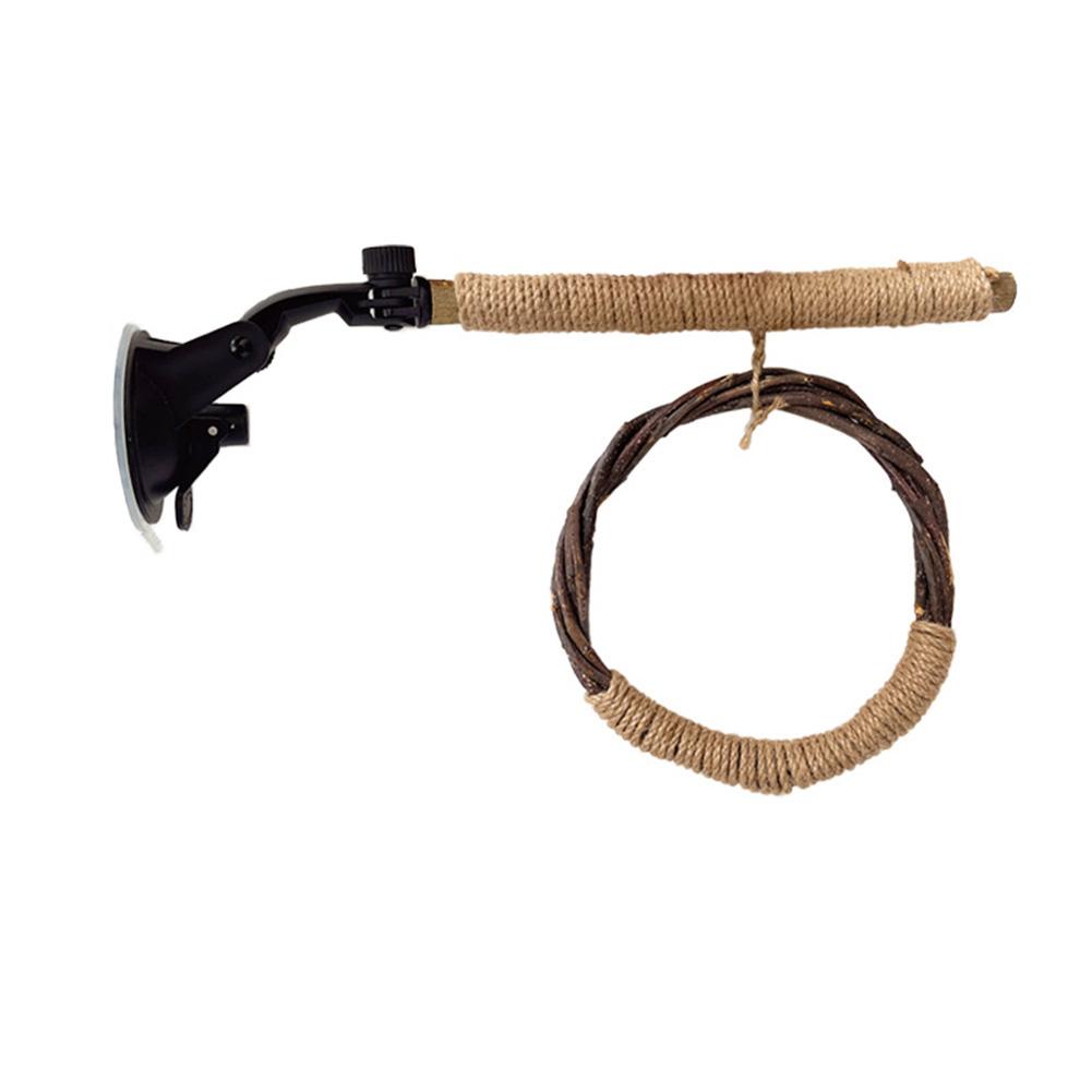 

1шт. Натуральная игрушка-жердочка для попугаев, игрушка-качели для птиц, натуральная игрушка с присоской для волнистых попугаев, попугаев, корелл, неразлучников