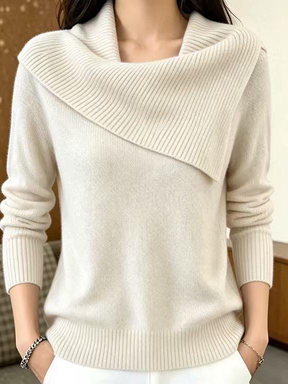 2026 European & American Women's Autumn/Winter Loose Casual Lapel Sweater