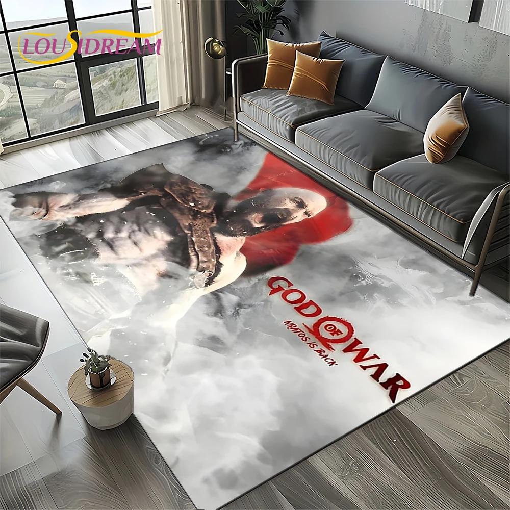 27 Style Kratos God of War Games Cartoon Carpet Rug for Living Room Bedroom Home Sofa Decoration,Kid Area Rug Non-slip Floor Mat