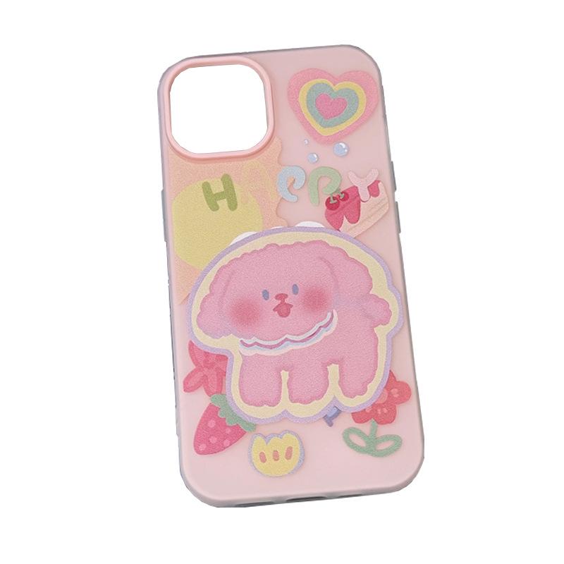 

Pink Puppy iPhone 12-15 Pro Max Soft Case with Large Hole 17 Pro Max