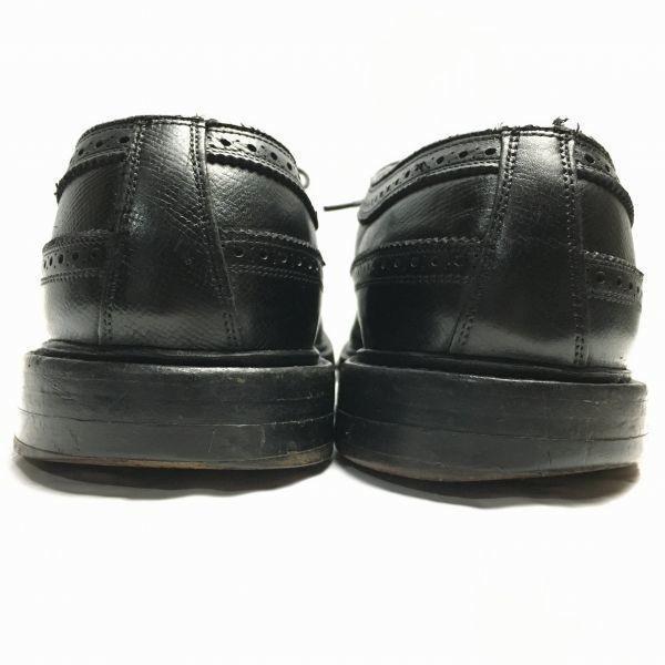 1979 Vintage FLORSHEIM Kenmoor Long Wingtip Business Shoes Black Size 12B Men's(USED)