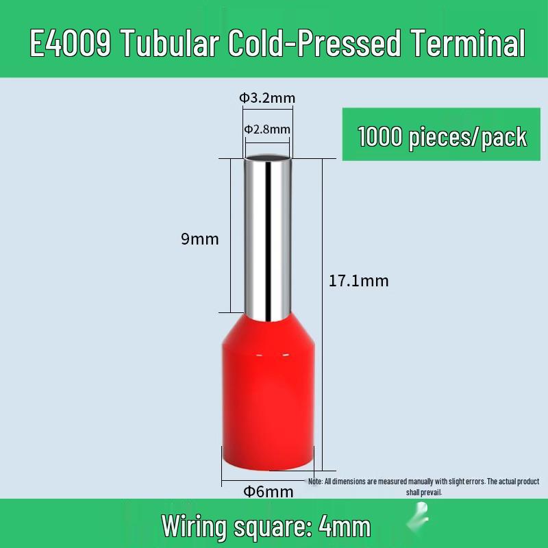 Cold-Pressed Wire Terminal Set with Tube & Pin-Type Copper Connector Crimping Pliers
