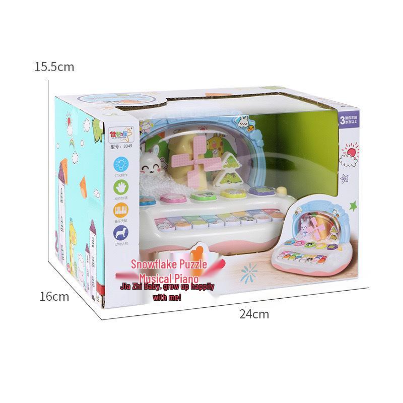 Snowflake Musical Keyboard Toy for Early Childhood Development, Ages 0-2