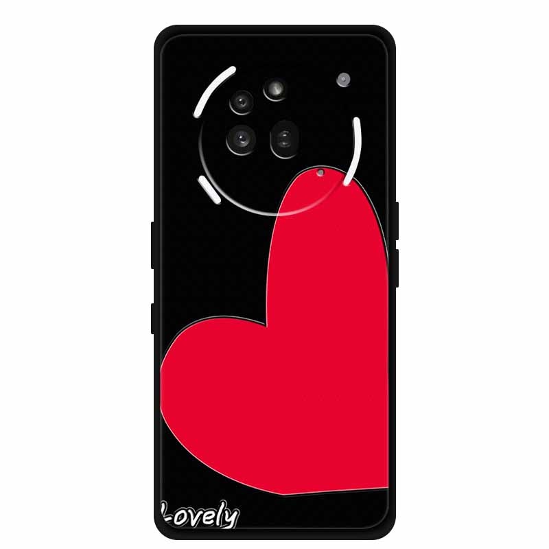 3D Prägehülle Für Nothing Phone 3A Pro Hülle 3 A Pro Hülle Blumen Schwarzes Silikon Weiche Rückabdeckung Für Nothing Phone3A Pro Hülle