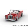 MOC Red Convertible Car Building Blocks Puzzle Toy for Boys Educational Assembly Model