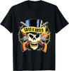 Maglietta Ufficiale Guns N' Roses con Cappello a Cilindro e Teschio
