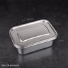 304 Stainless Steel Large Rectangular Food Storage Container for Kitchen and Refrigerator
