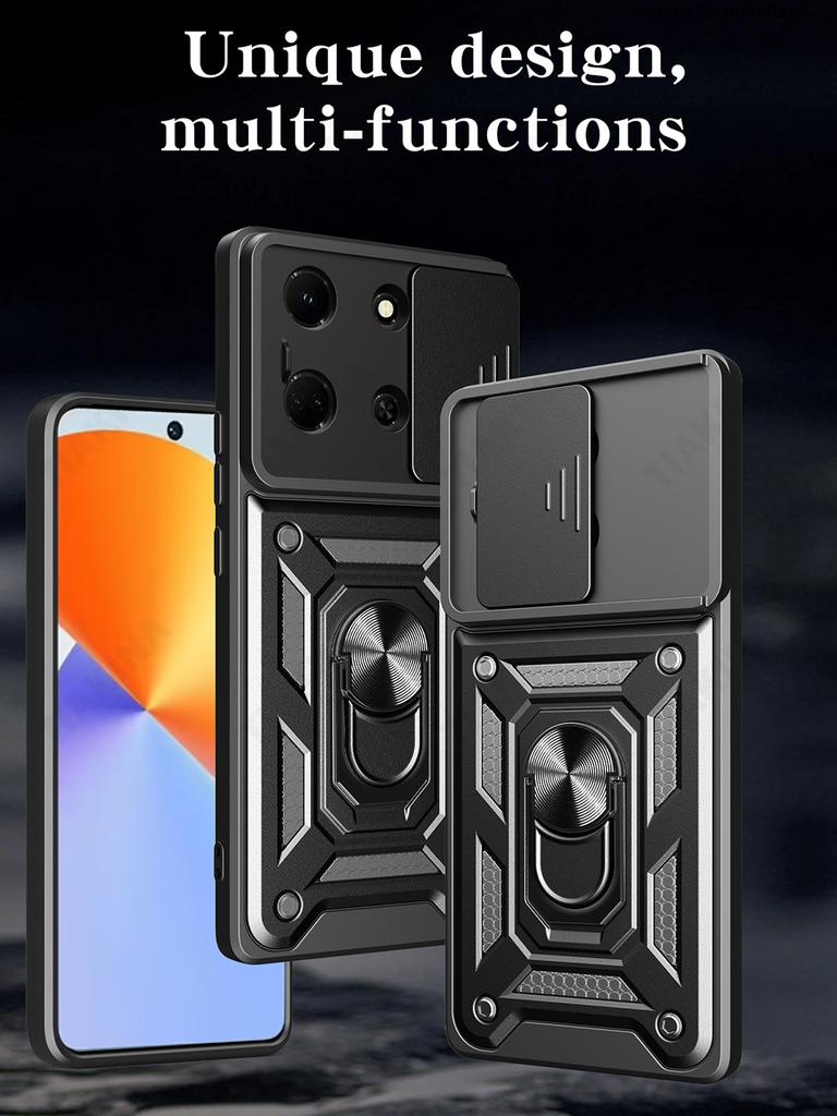 Slide Lens  Armor Funda for Infinix Note 30 5G Case Magnetic Ring Stand Holder Cover for Infinix Note 30 Pro Zero 30 40 5G Case