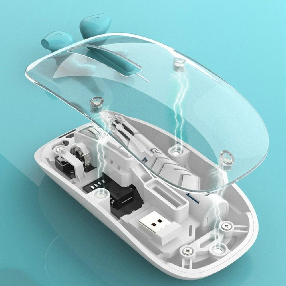 Transparent 2.4G Wireless Mouse Bluetooth Rechargeable Mouse Laptop Wireless Mouse PC