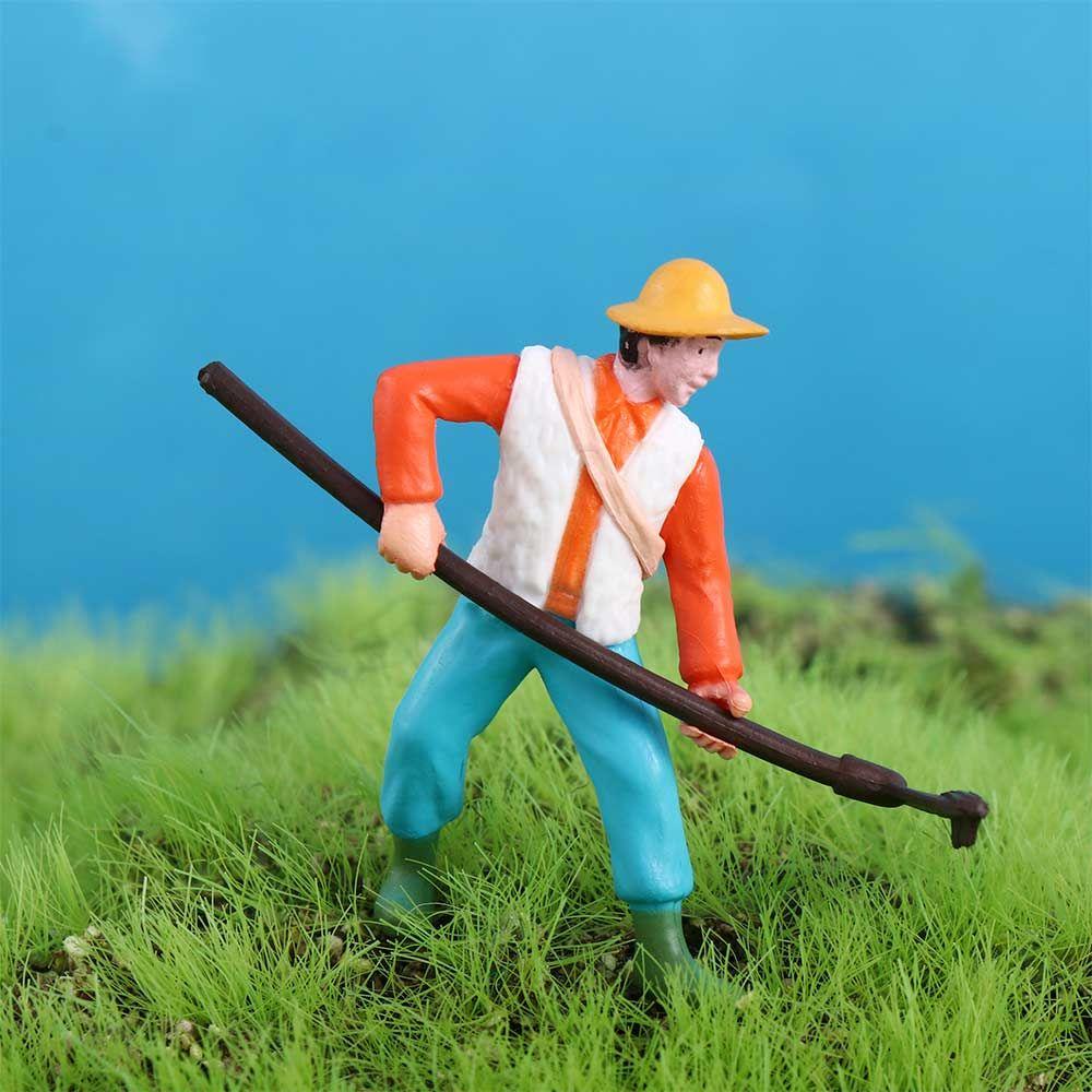 Cow Horse Farmland Worker Animal Model DIY Accessories Home Decor Miniatures Fairy Garden Ornaments Micro Landscape Figurines