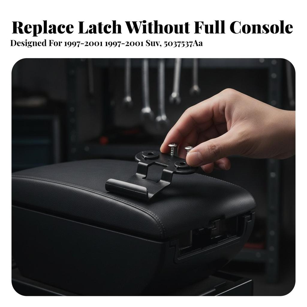 Armrest Box Lid Buckle with Screws Long-Lasting Strong