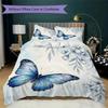 Watercolor Flora Pattern Bedding uilt Set uilt Cover Pillowcase Home Decoration Birthday Gift (1 * duvet cover + 2 * pillowcase without core)