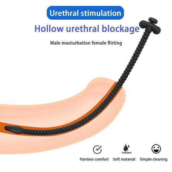 Cathéter urétral amovible, design en spirale creuse, améliore la friction, stimulation œil de cheval, bonne flexibilité, pour hommes, plug pour pénis, sexe adulte