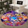 1pc Sonic the Hedgehog Anime Cartoon Design Round Carpet - Office Chair Mat, Non-Slip Rug for Home Decor, Living Room, Bedroom, Game Room, Dormitory,