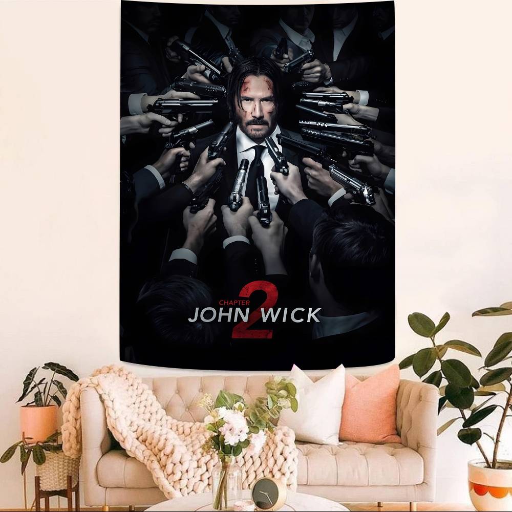 Classic Movie John Wick Quote Colorful Tapestry Wall Hanging Bohemian Wall Tapestries Mandala Wall Hanging Sheets