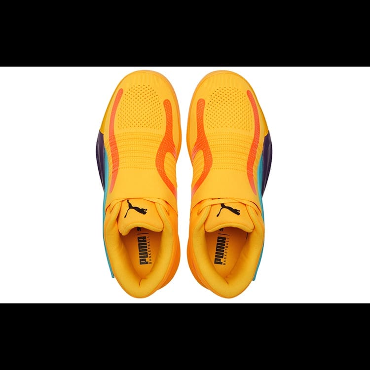 Puma Rise Nitro Mens Low Top Basketball Shoes Yellow 377012-01