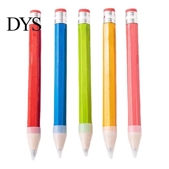 Novelty Stationery Gift Giant Colored Pencil with Eraser 34cm Wooden Prop for Decor Photo Extra Large Shoot Advertising Creative Desk Ornament Unique
