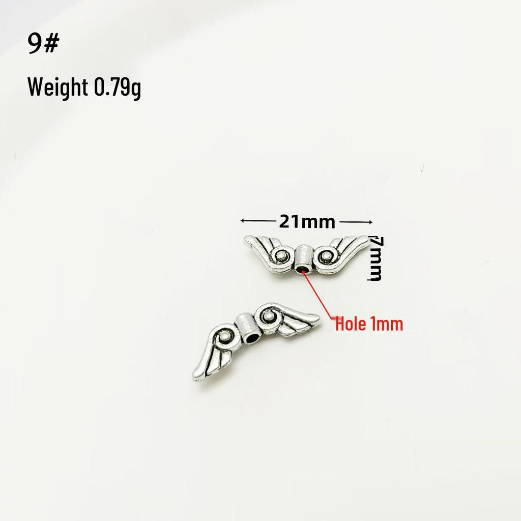 Tibetan Silver Angel Wing & Butterfly Feather Beads for Handmade Jewelry & DIY Accessories
