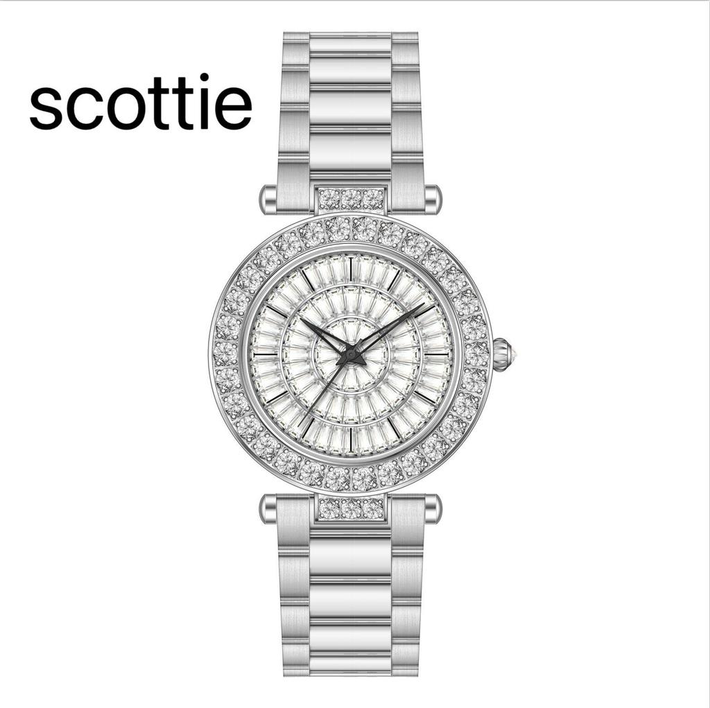9650B Watch Large Dial Ladies Steel Belt Women'S Watch Full Diamond