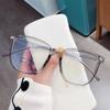 Oversized Eyewear Transparent Computer Glasses Frame Women Men Anti Blue Light Blocking Glasses Optical Spectacle Eyeglass