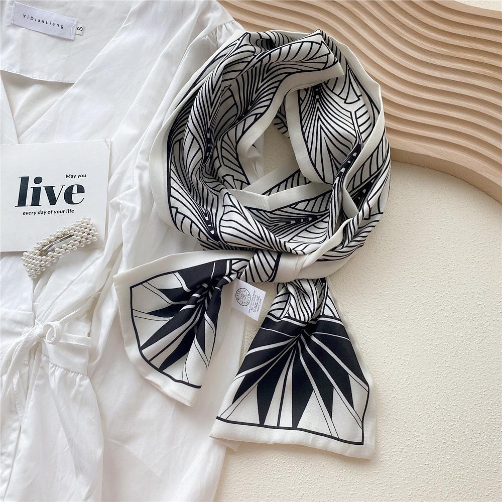 Silk Scarf for Women - Elegant Spring & Autumn Design, Lightweight & Fashionable