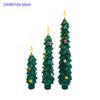 Christmas Tree LED Candles Flameless Green Led Candlesticks with Timer Remote Christmas Tree 3D Flickering LED Flameless Candles