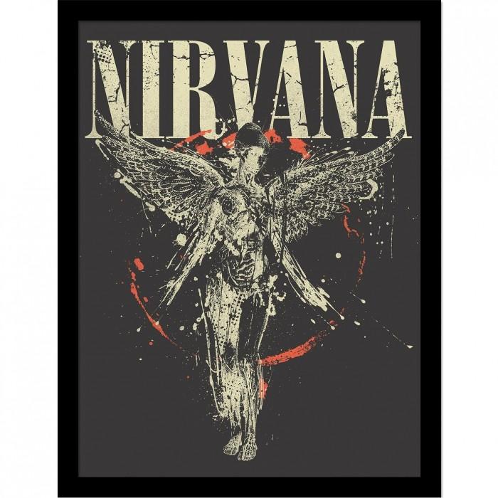 Poster Incorniciato Logo Nirvana Wings