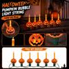 120V Halloween Pumpkin Bubble Light String Set with Six Jack-O-Lantern Bubble Bulbs for Indoor Outdoor Holiday Decoration