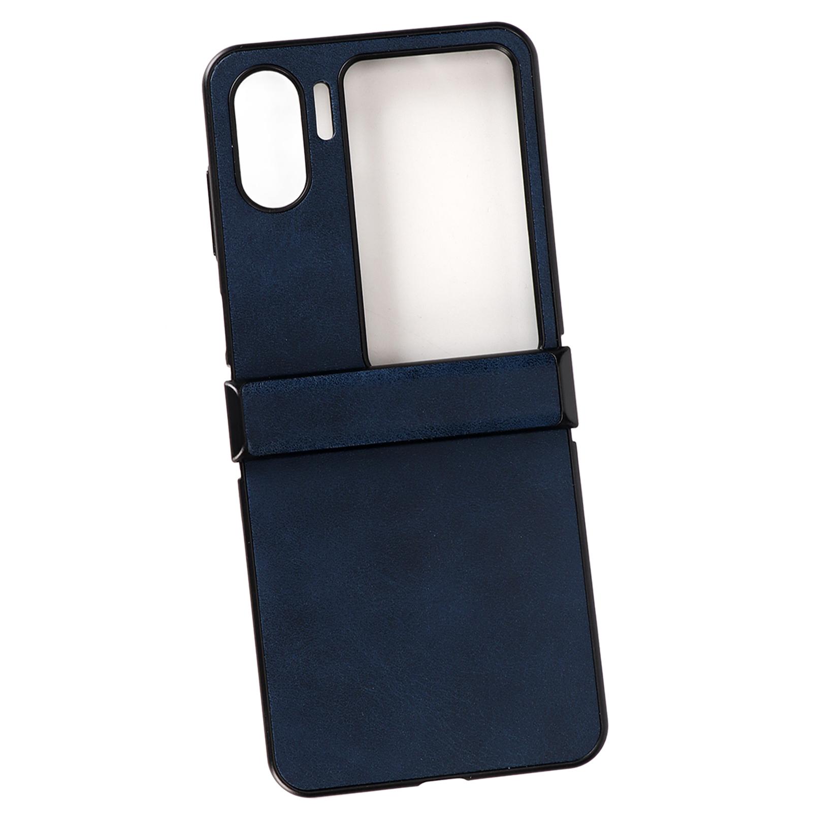 

Case for Oppo Find N2 Flip Synthetic Leather Ultra Thin Shockproof Phone Protective Cover for Oppo Find N2 Flip синій