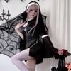 Women's Casual Personality Cosplay Long-sleeved Hooded Zipper Dress