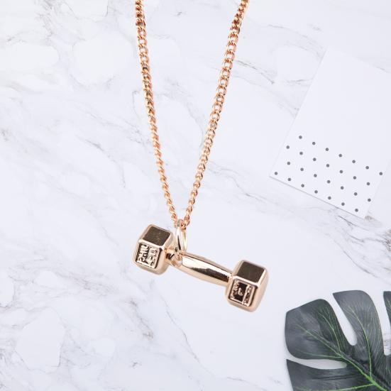Fitness Dumbbell Necklace Men's Necklace Female Personality