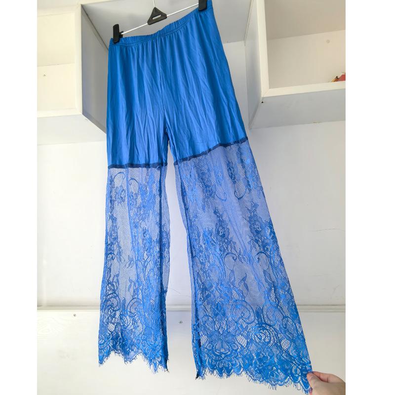 Women's Winter Velvet Lace Qipao Hanfu Pants: Breathable, Anti-Exposure Base Layer Pajamas