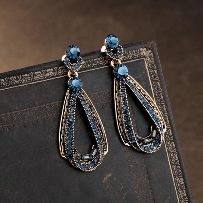 Exaggerated Retro Big Waterdrop Earrings Personality Ear Jewelry For Women Party Favors