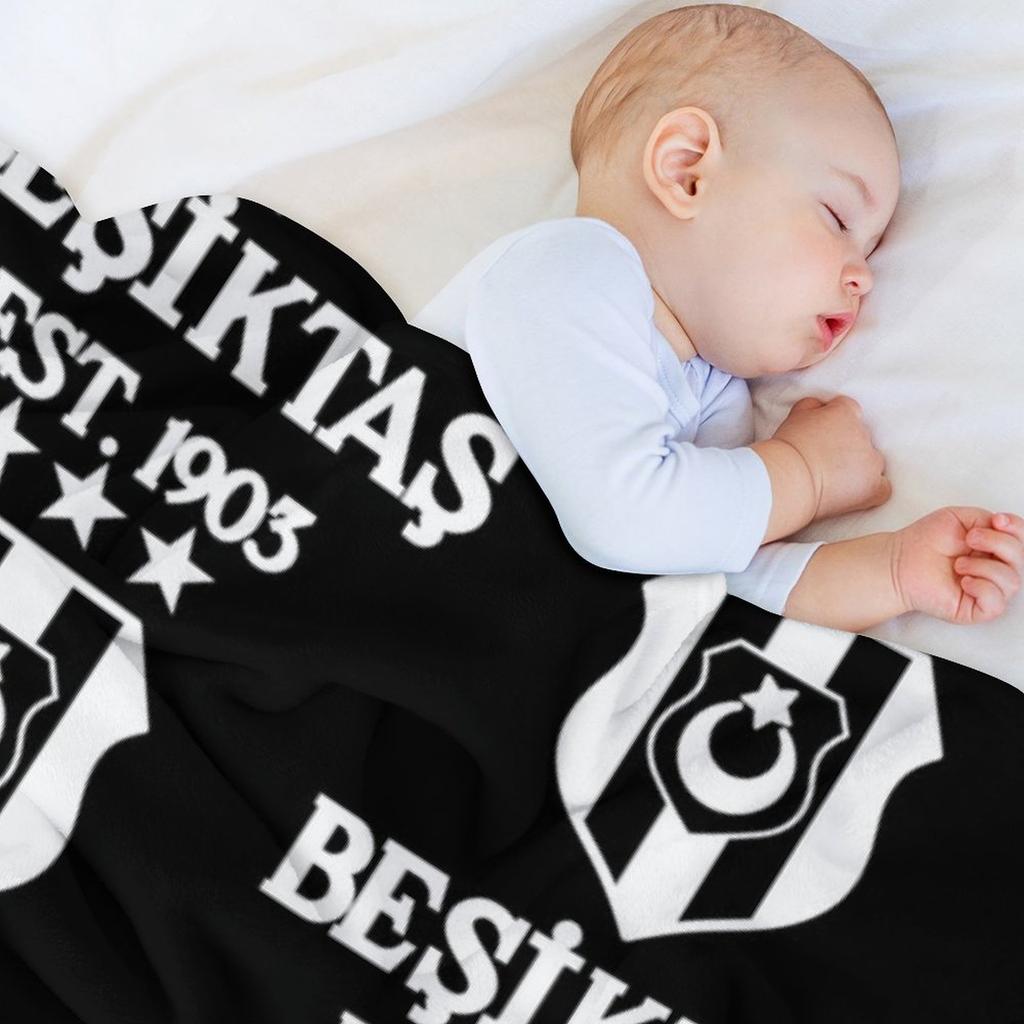 Besiktas White Throw Blanket Summer Blankets For Baby wednesday Soft Plush Plaid Blankets