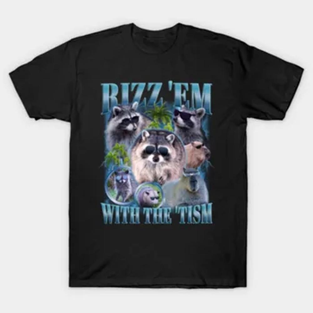 Rizz Em With The Tism Tshirt For Unisex Wounisex 100 Cotton T Shirts Short Sleeve Tops 07132