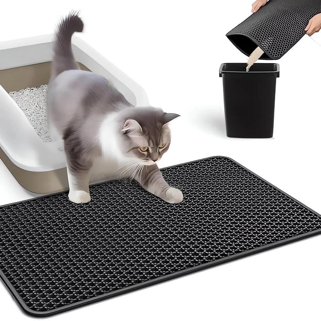 Large Size Cat Litter Mat Pet Toilet Waterproof Double-layer Anti Slip Sand Cat Washable Mat Cleaning Mat Pet Cleaning Products