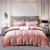 50S Pure Cotton Sateen Solid Color Brocade Fabric Duvet Cover & Bed Sheet Hotel Collection